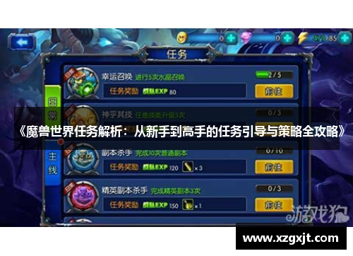 《魔兽世界任务解析：从新手到高手的任务引导与策略全攻略》